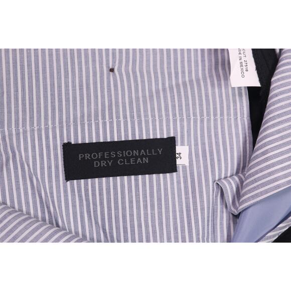 Berle Charcoal Gray Wool Stretch Flat Front Dress Pants Trousers 34 New! - Picture 8 of 8